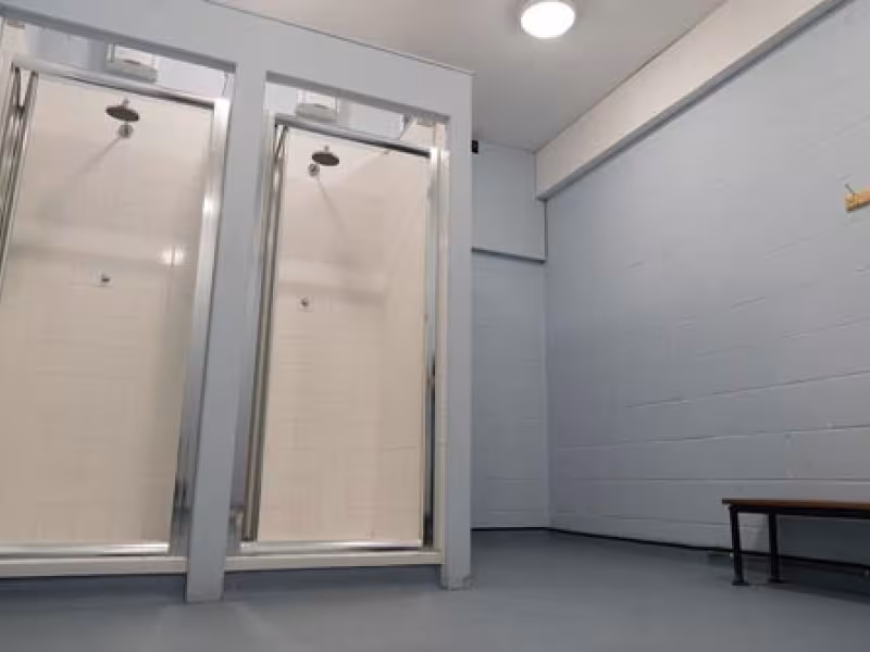 Showers in the changing rooms